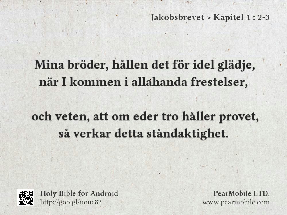 Jakobsbrevet, Kapitel 1:2-3
